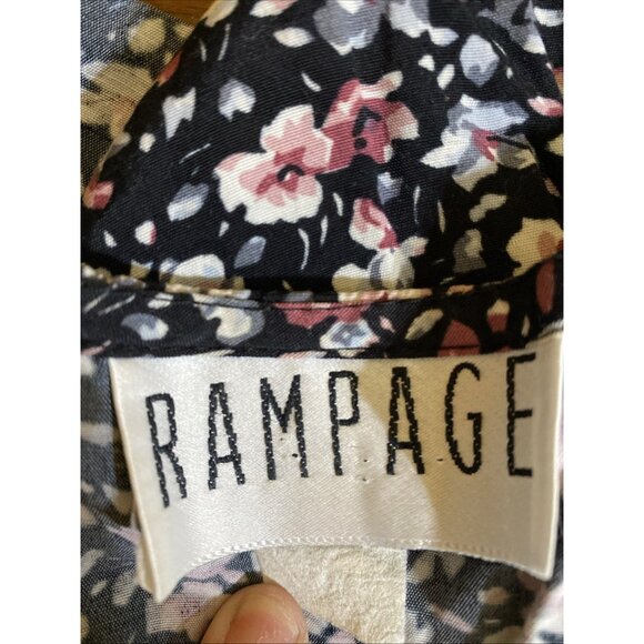 Vintage Rampage 90's Tank Top Women L Dark Floral Fairy Grunge Whimsigoth Y2K - Picture 7 of 8